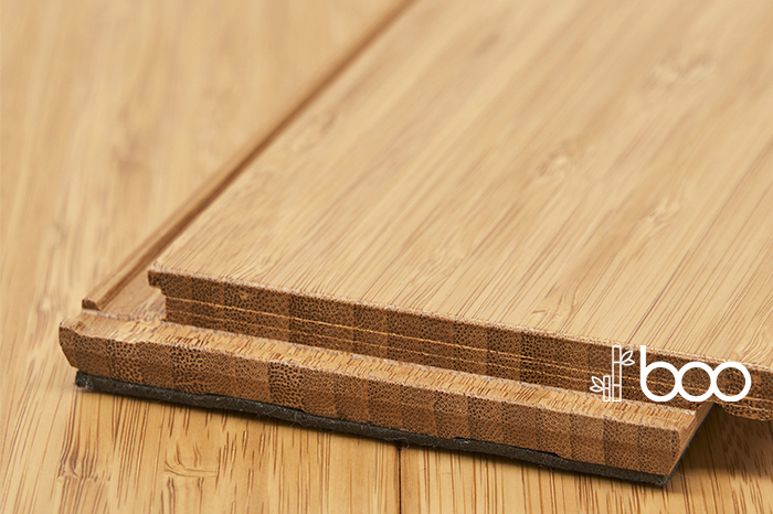 detalle de canto de suelo macizo de bambu boo